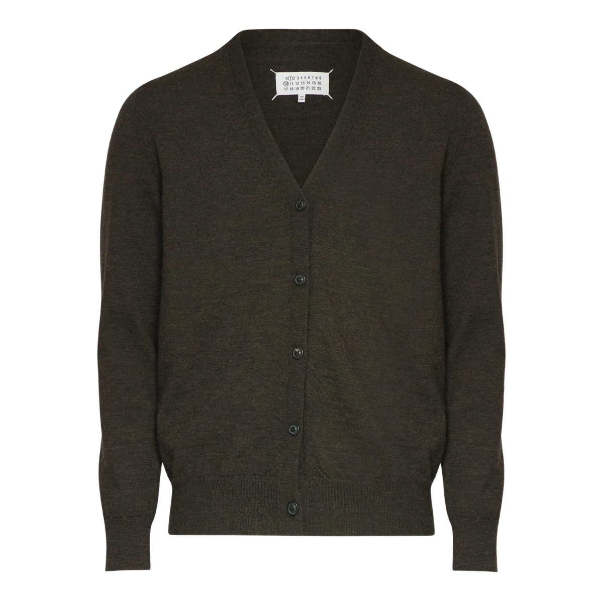 elbow-patch wool cardigan