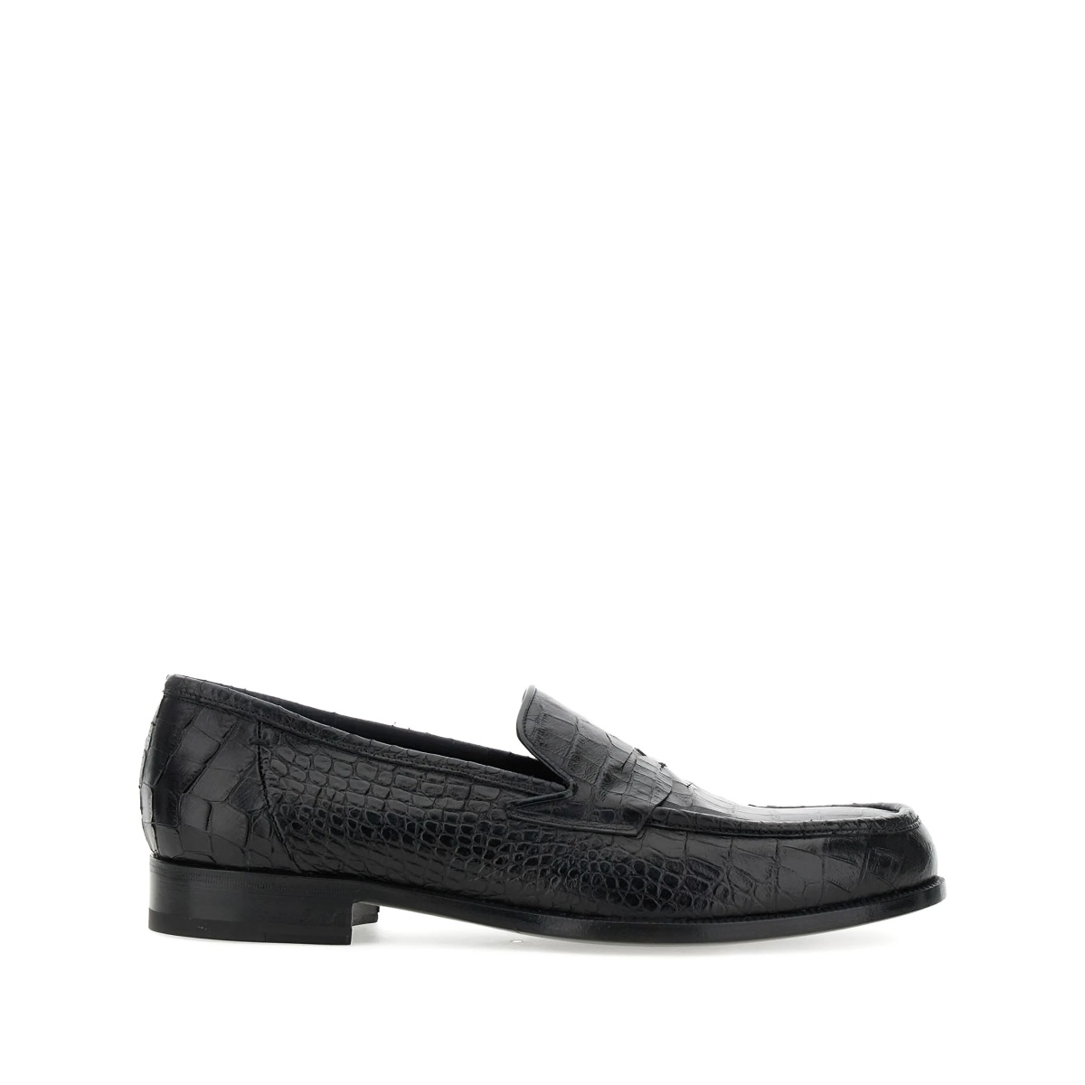 embossed-crocodile loafers