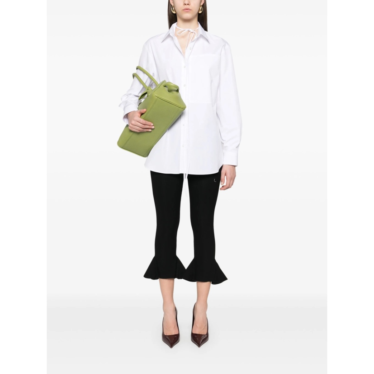 embossed poplin shirt - Img 2