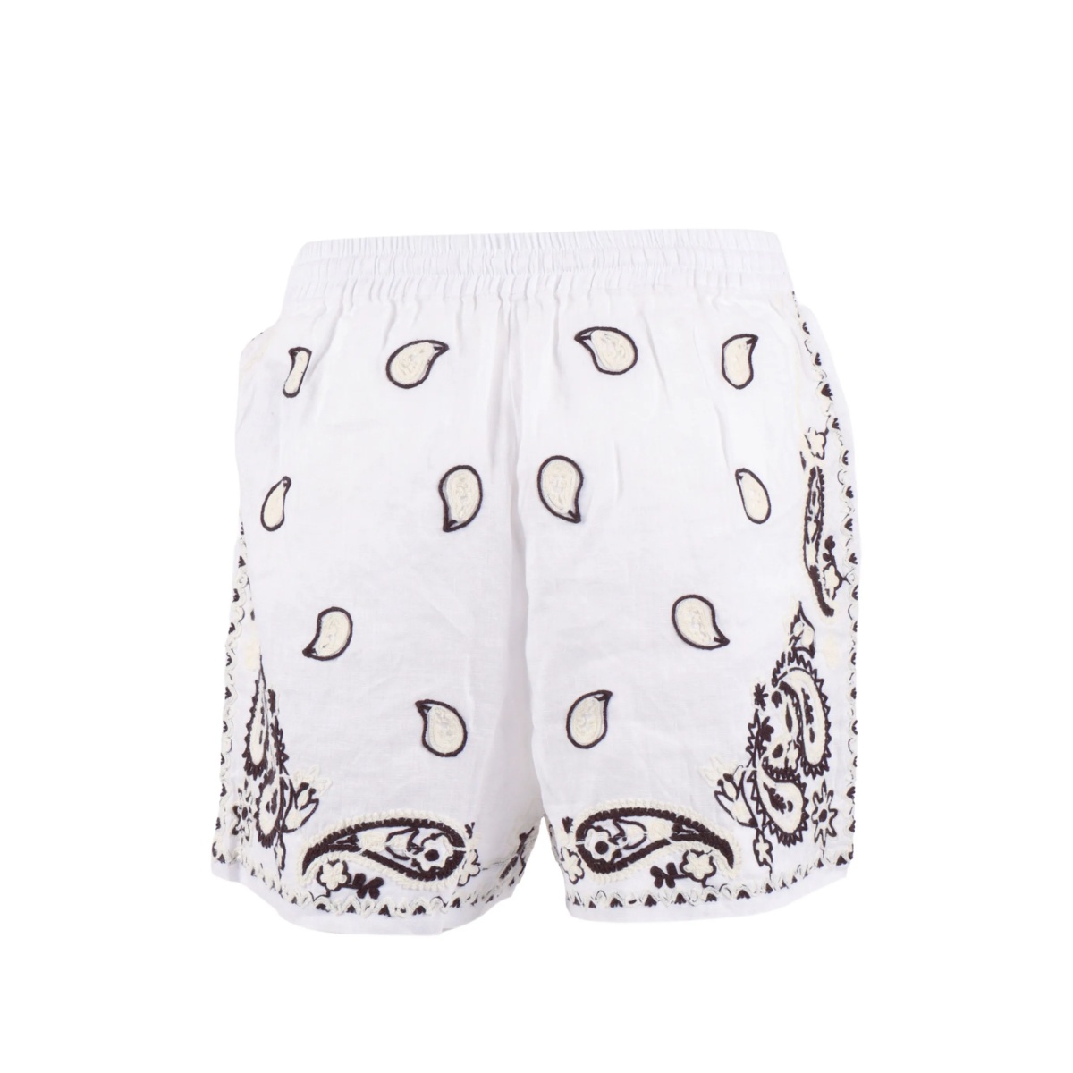 embroidered linen shorts - Img 2