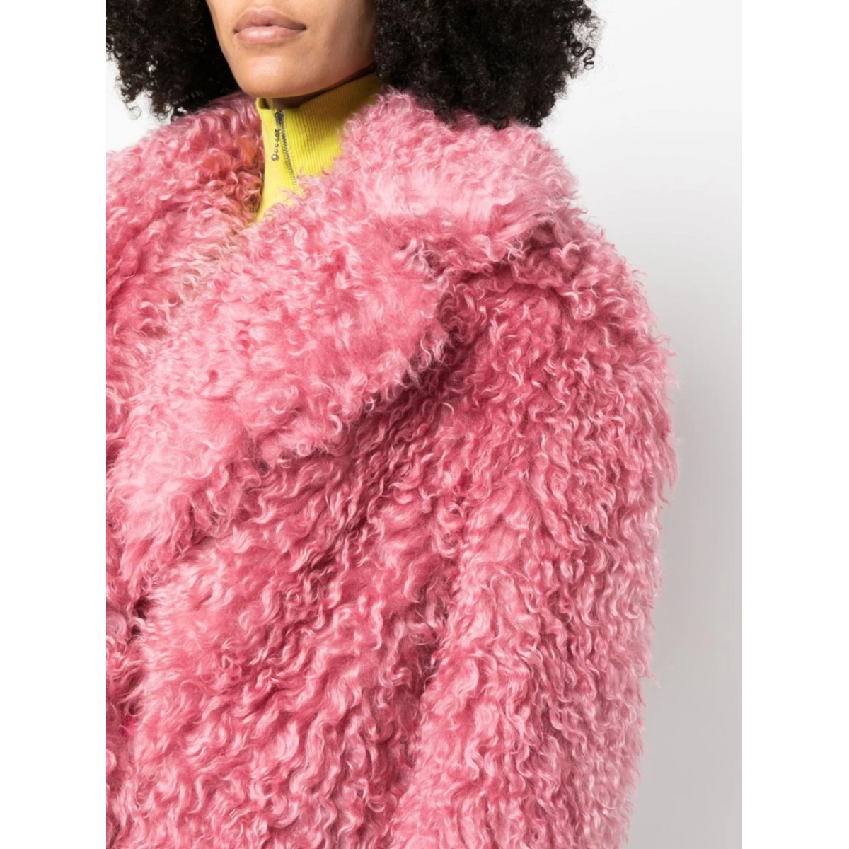 faux-shearling wrap coat - Img 5