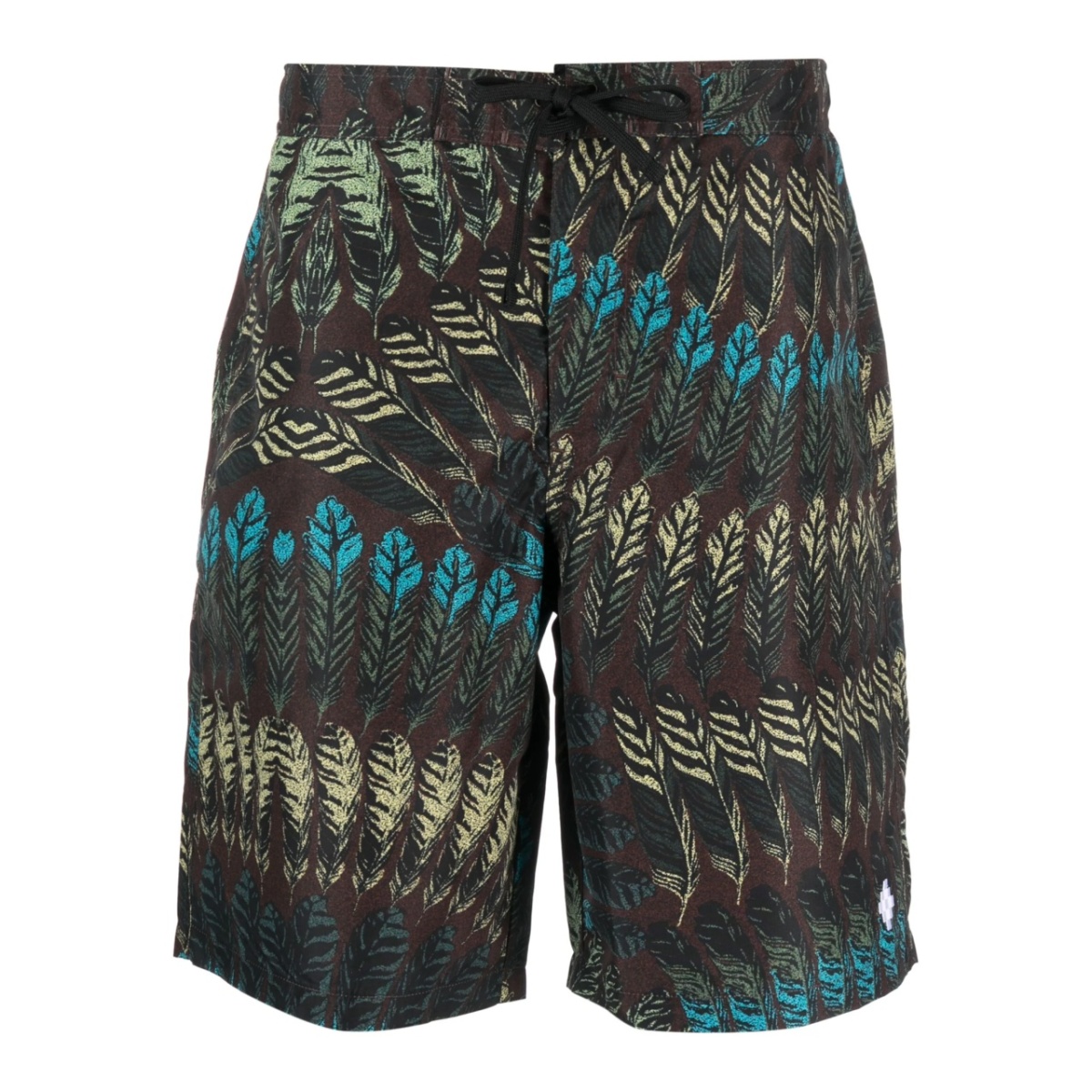 feather-print swim shorts