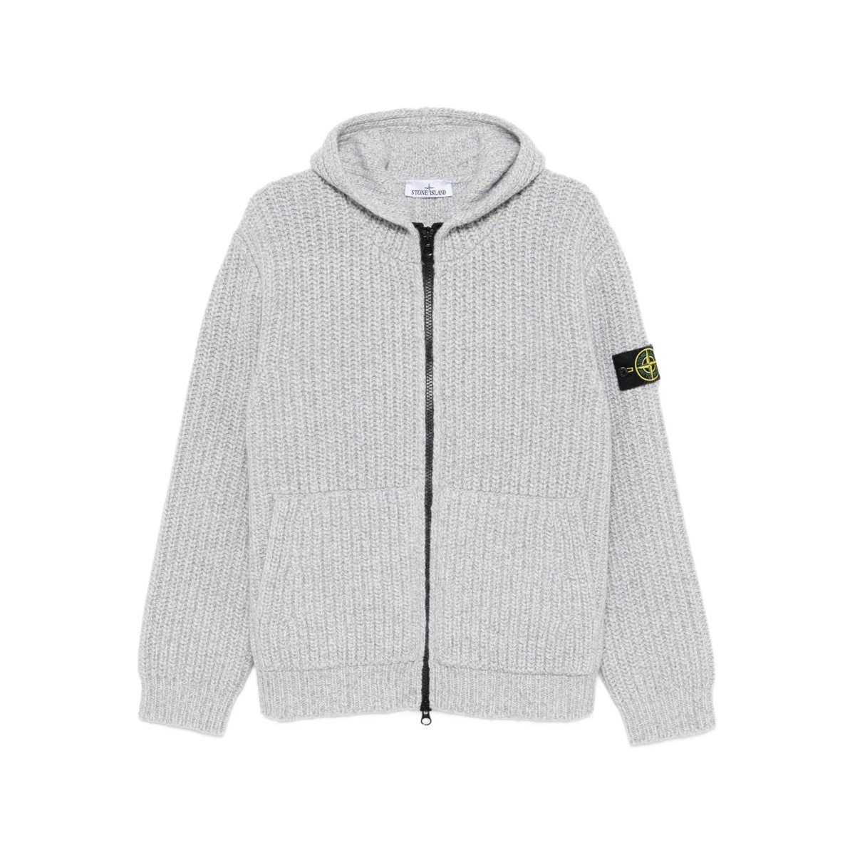 fisherman's-knit cardigan