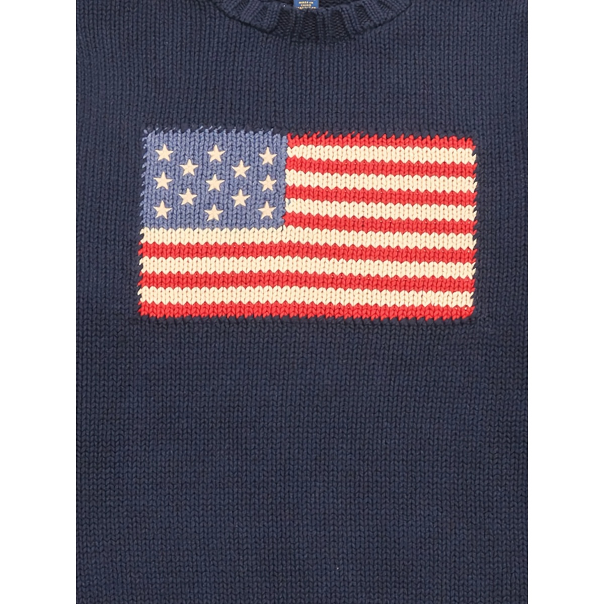 flag-intarsia cotton sweater - Img 4