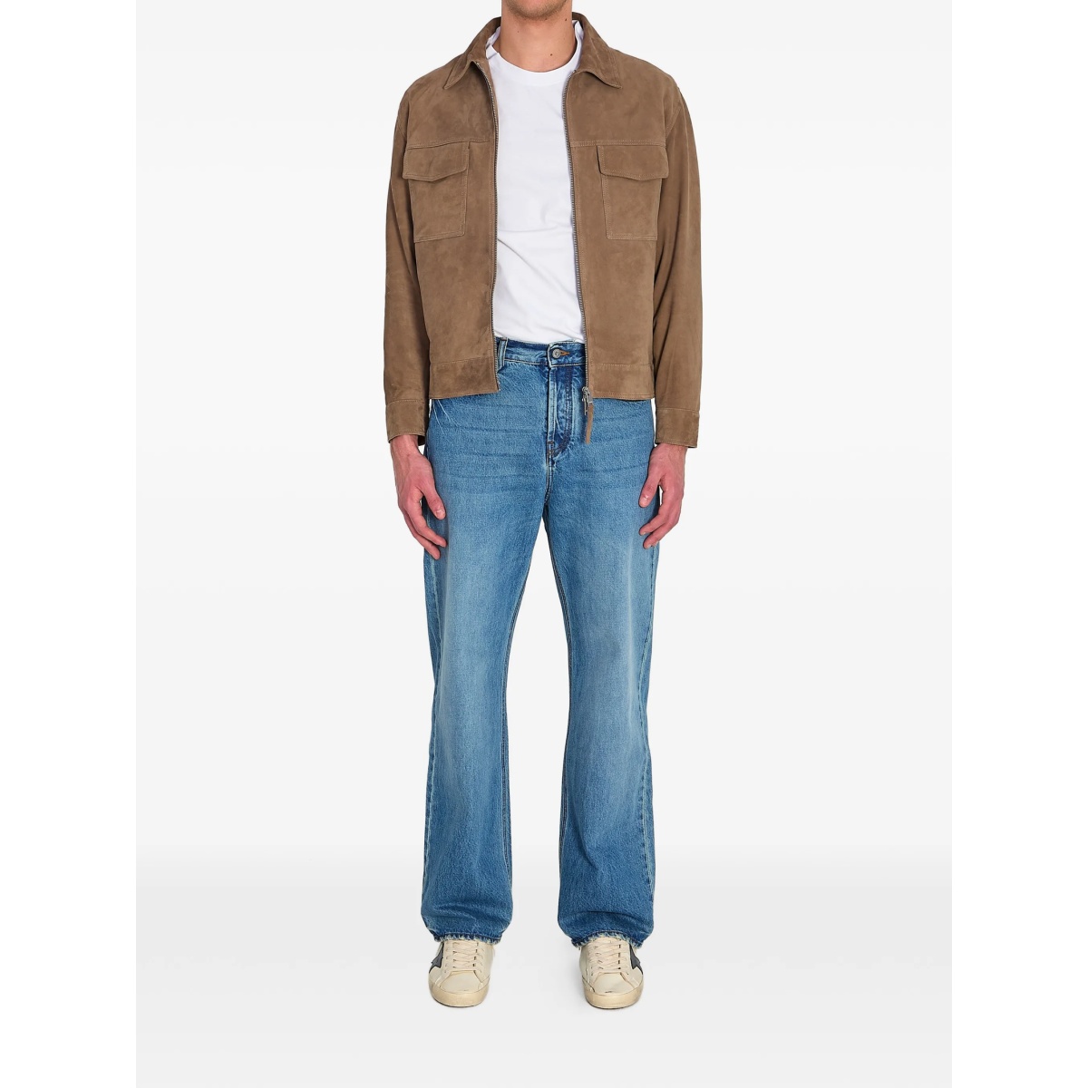 flap-pocket kale suede jacket - Img 2