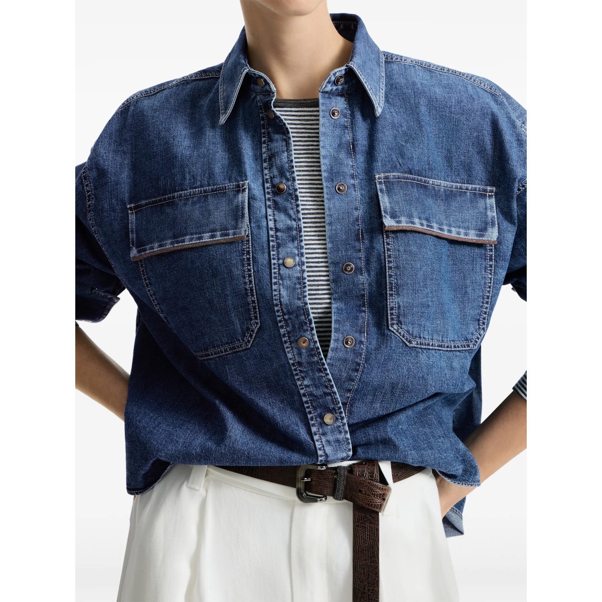 flap-pockets overshirt - Img 4