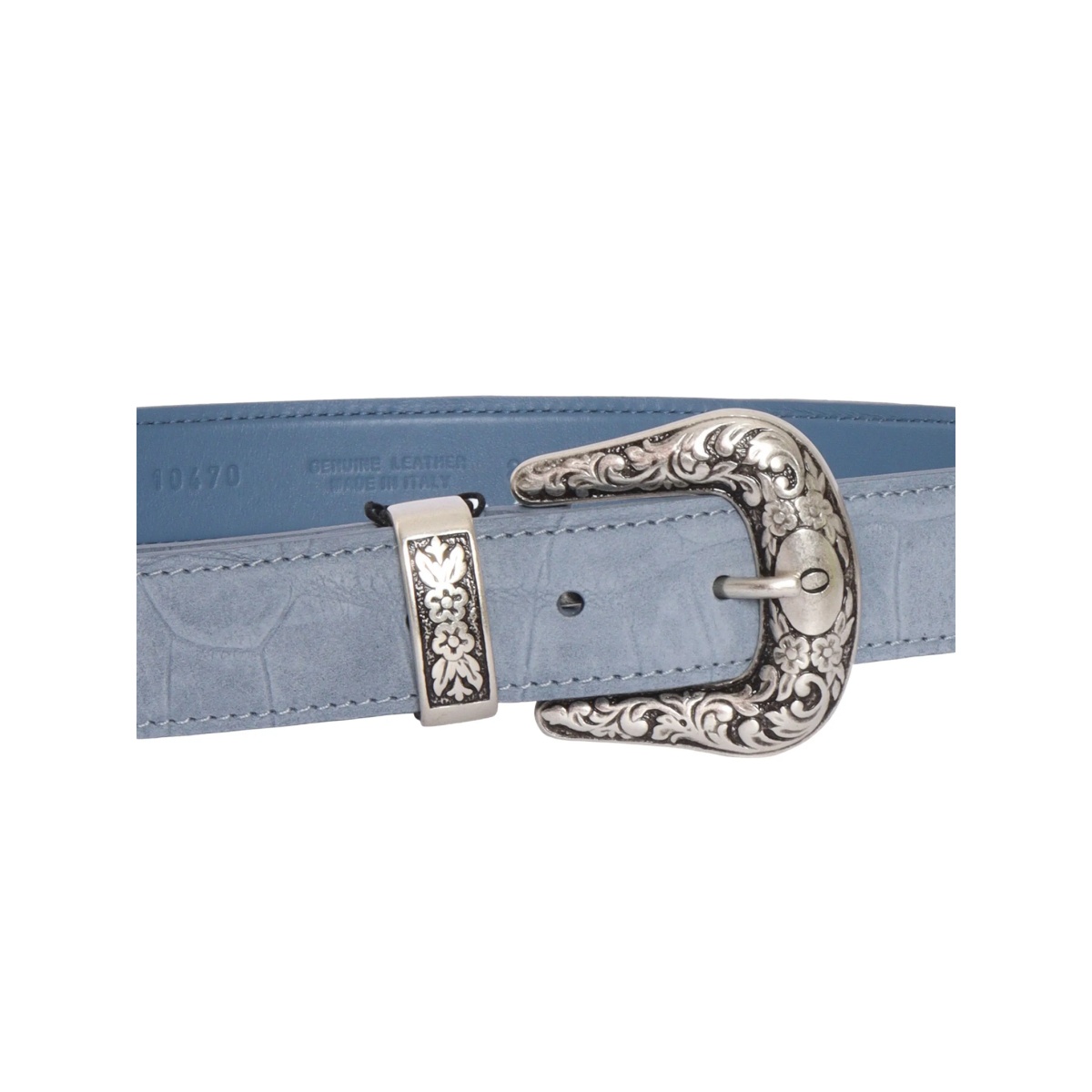 floral-engraved buckle belt - Img 3
