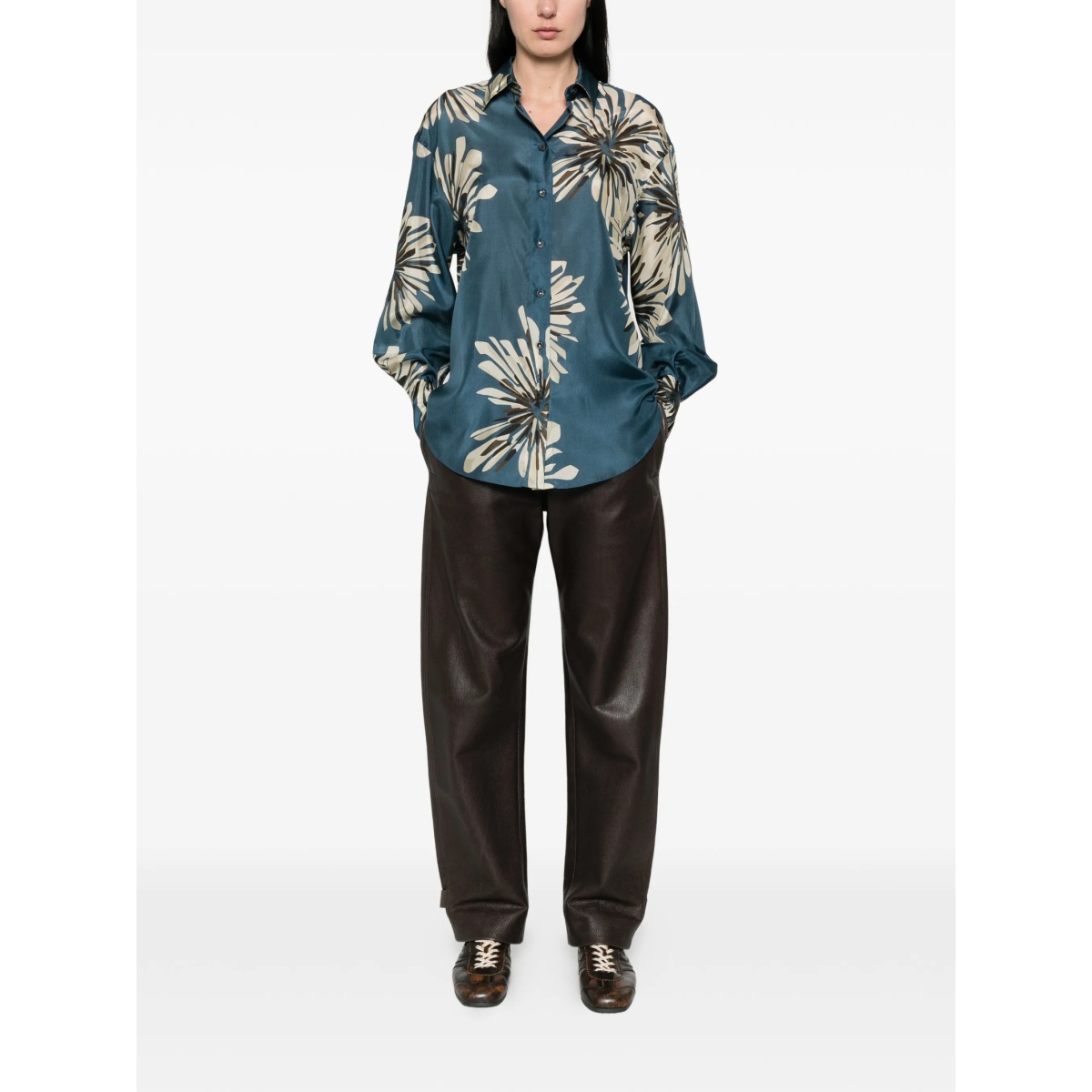 floral-print buttoned shirt - Img 2