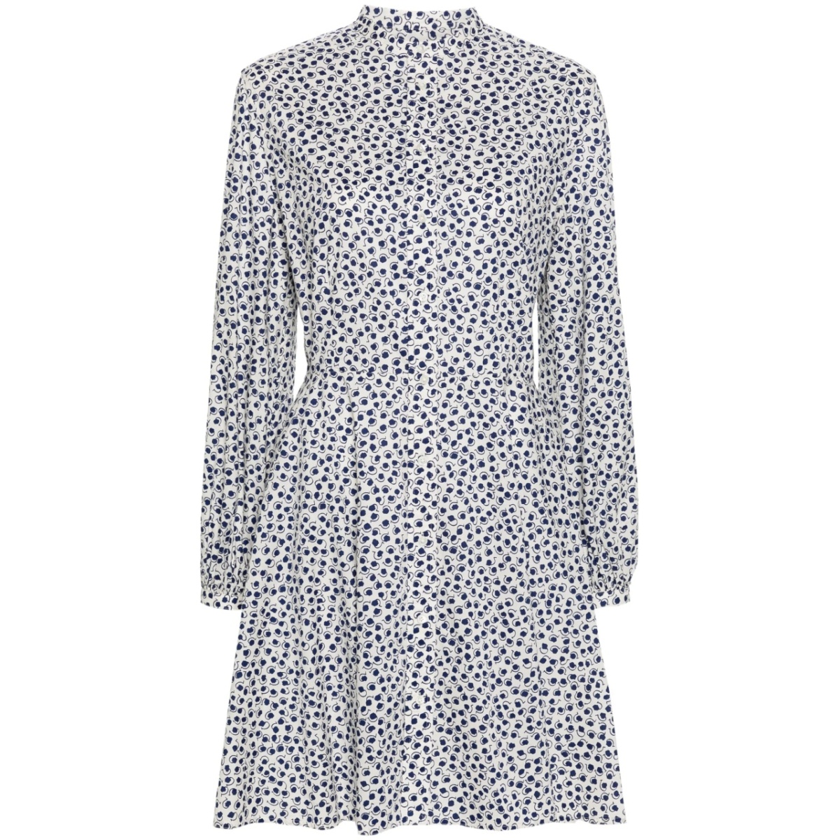 floral-print cotton shirt minidress