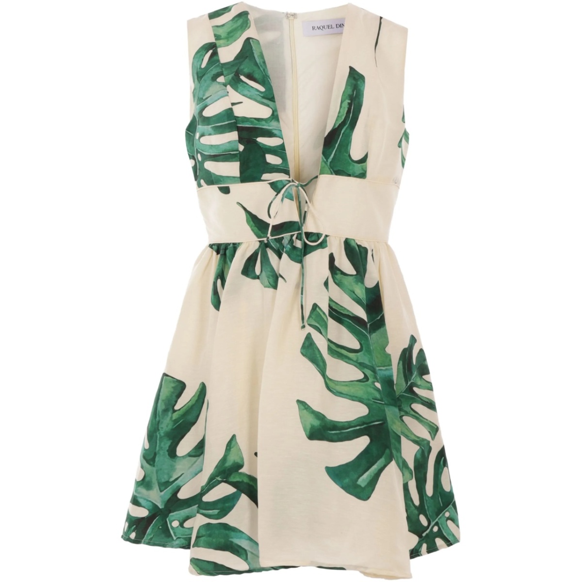 floral-print mini dress
