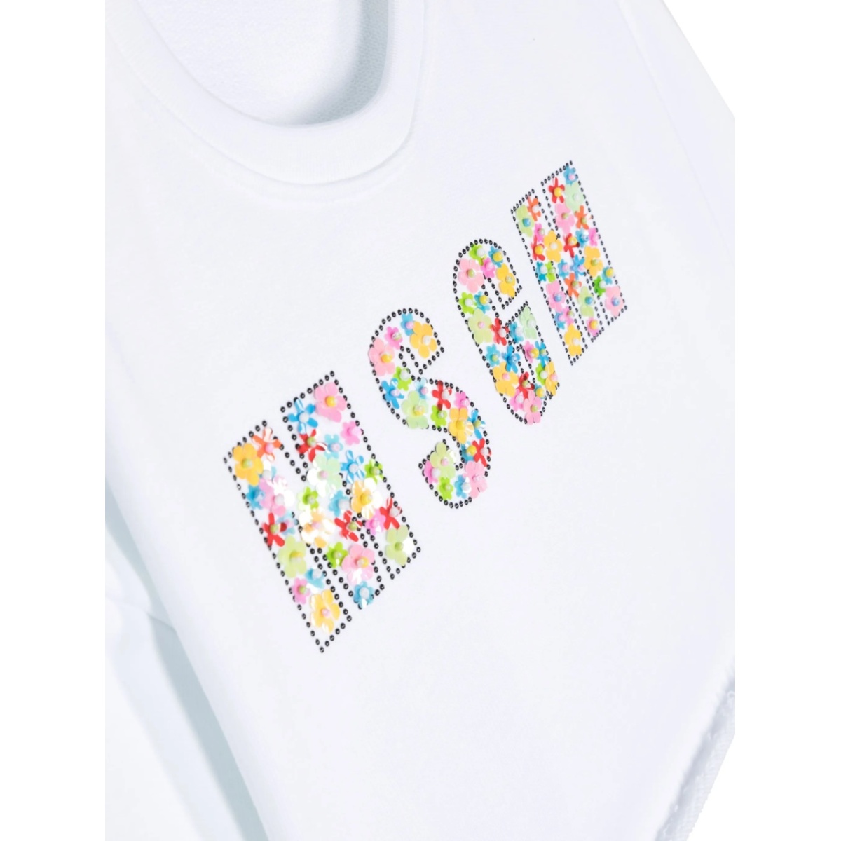 floral sequin-embellished crew neck sweatshirt - Img 3
