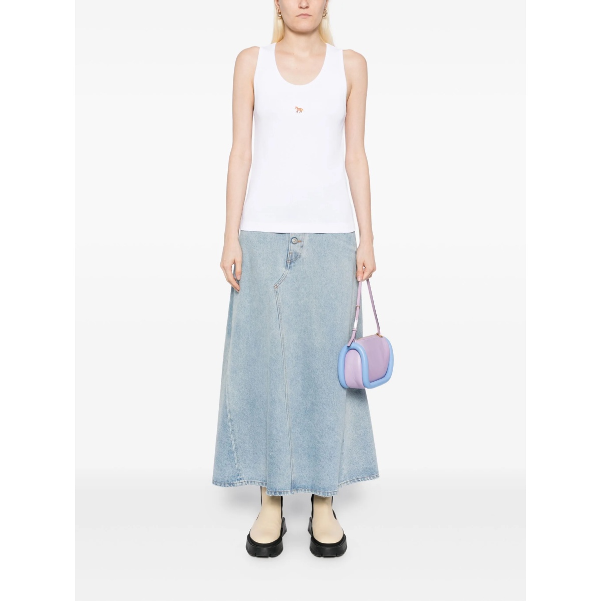 fox-embroidered tank top - Img 2