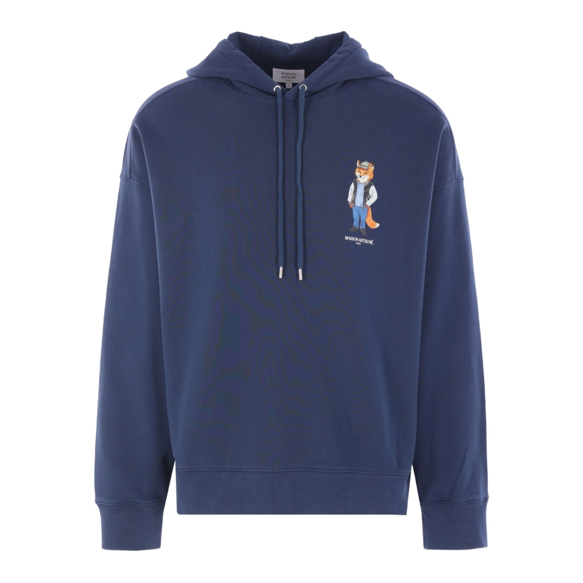 fox-print cotton hoodie