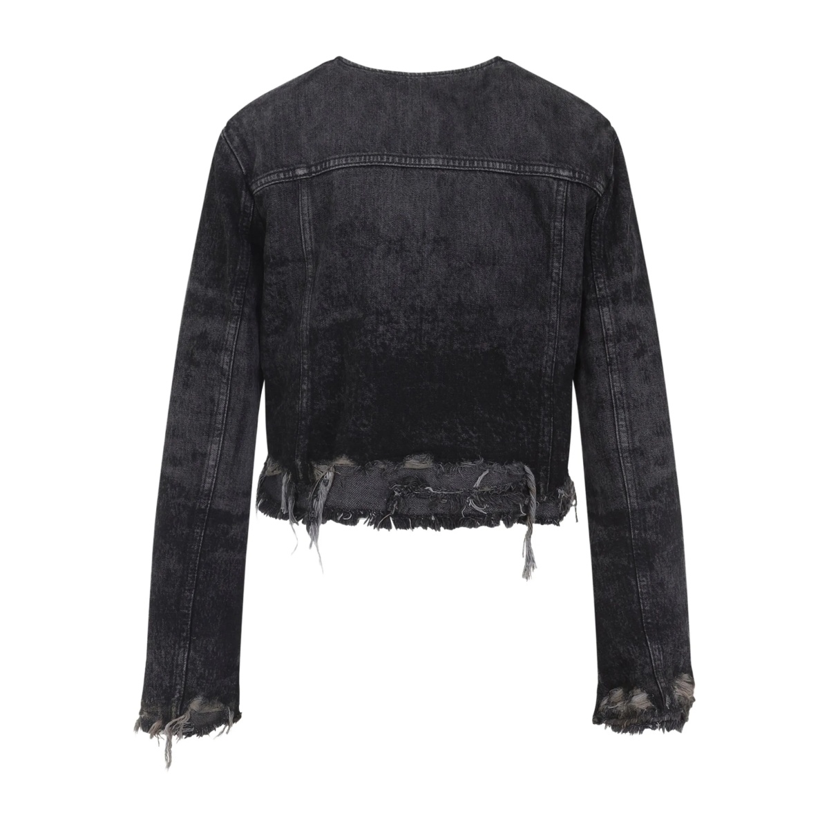 frayed denim jacket - Img 2