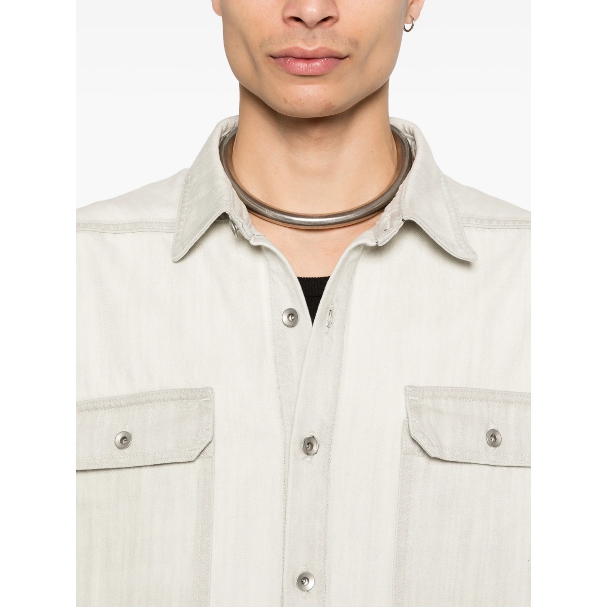 frayed pocket shirt jacket - Img 5