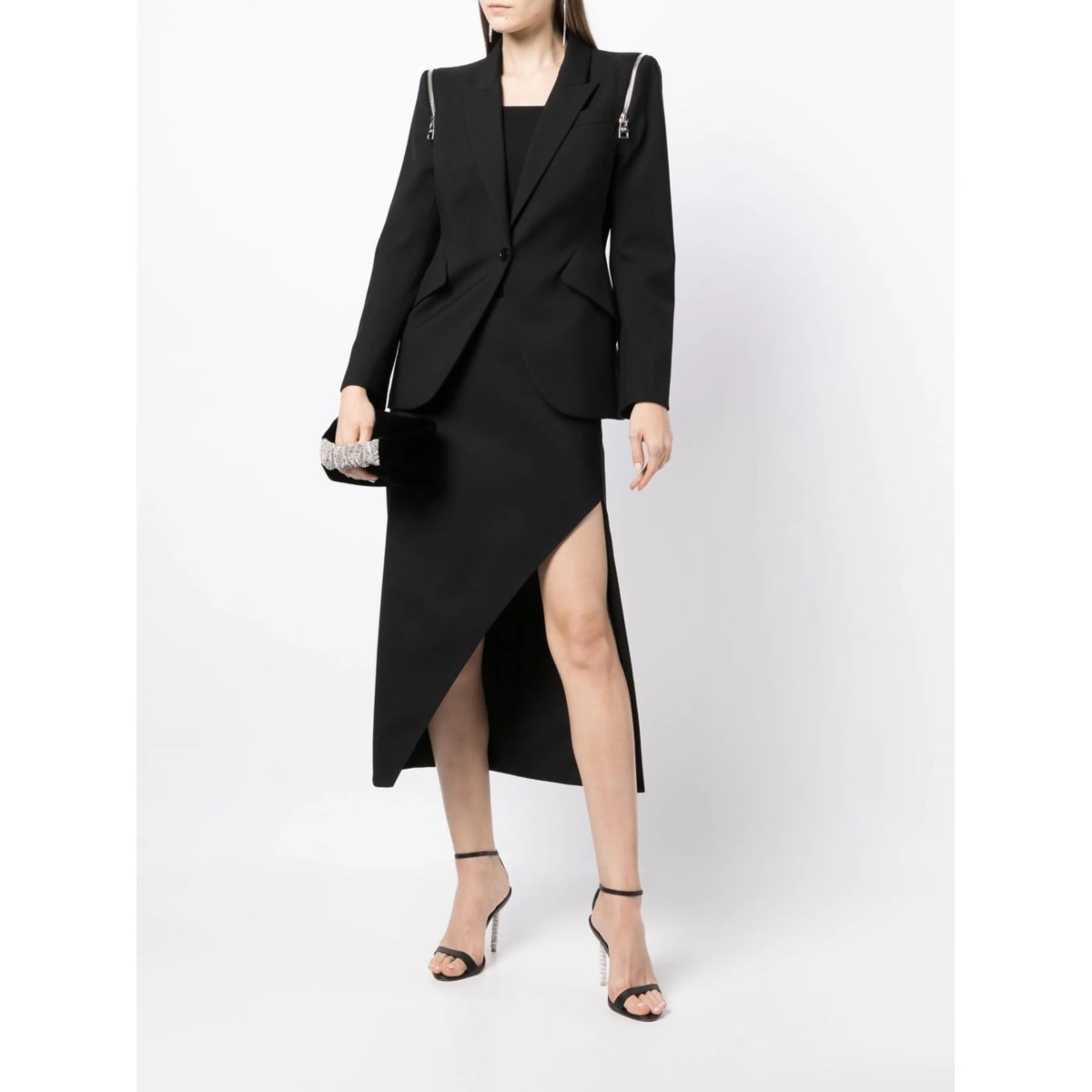 front-slit knitted skirt - Img 2