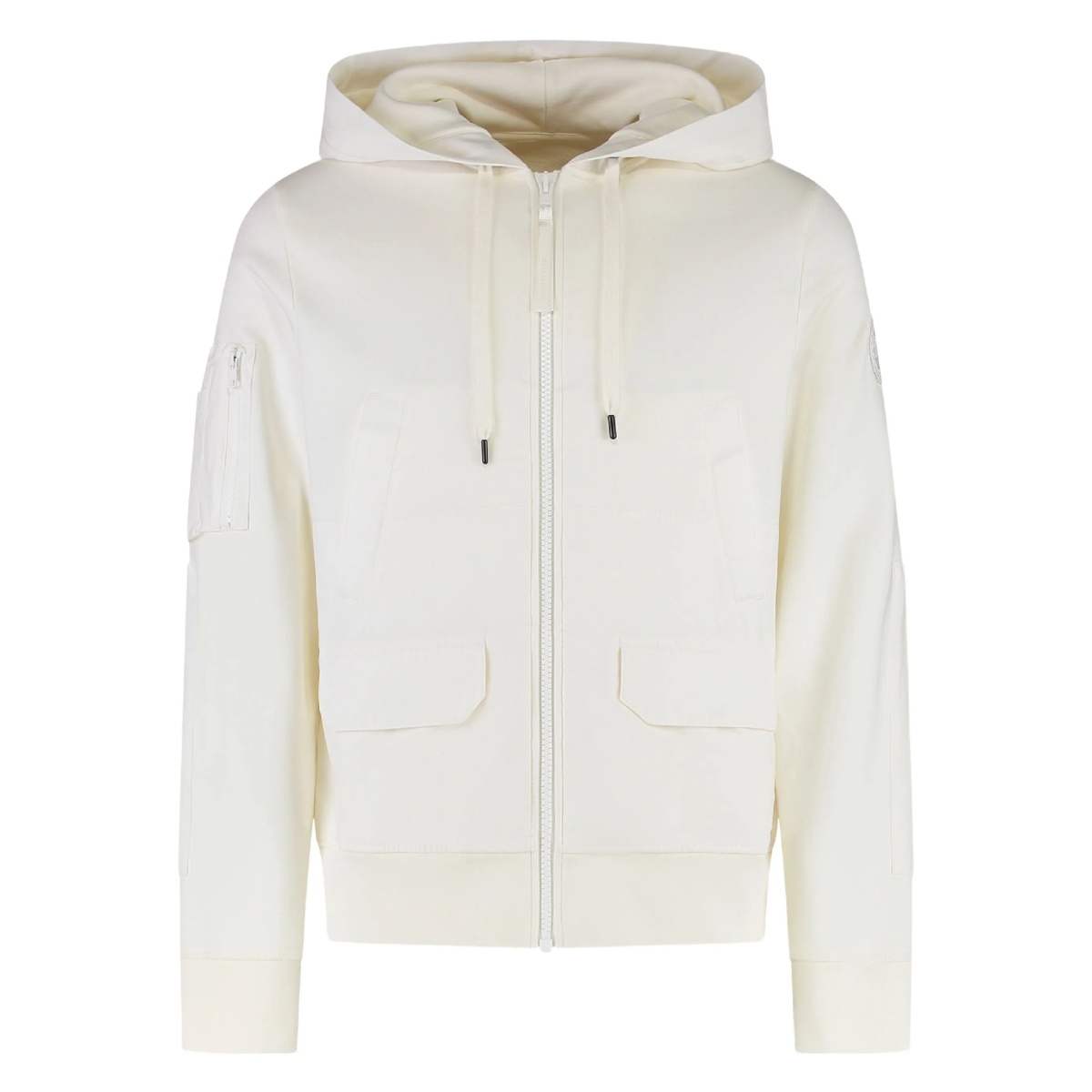 full-zip pocketed hoodie