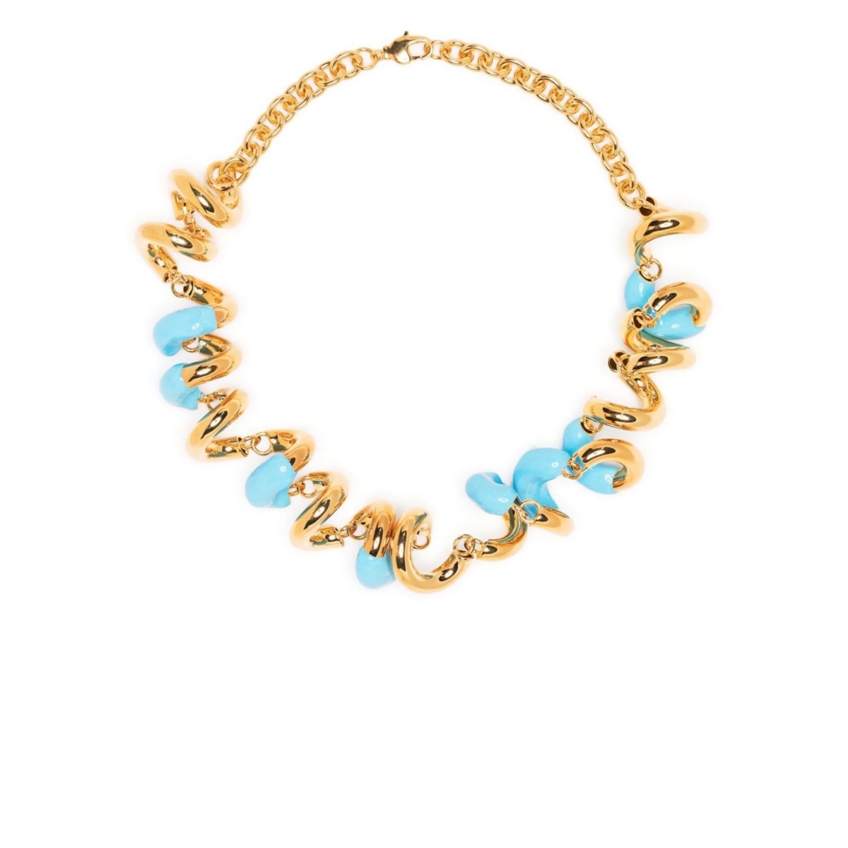 Fusilio spiral-chain necklace