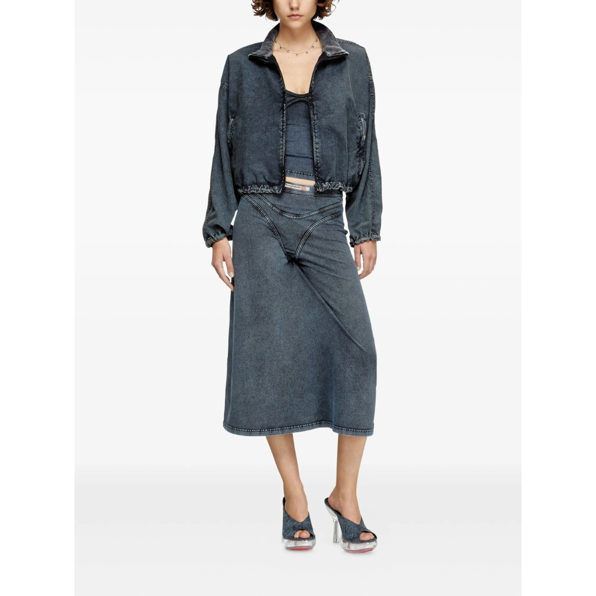 G-Leam-R1 cropped denim jacket - Img 2