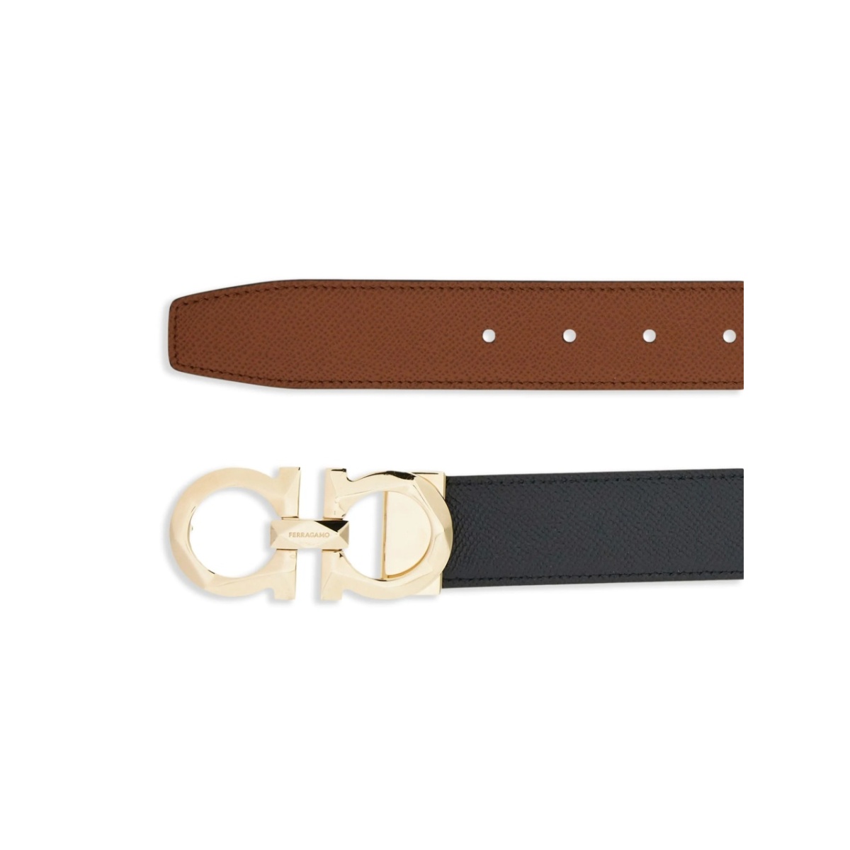 Gancini reversible leather belt - Img 2