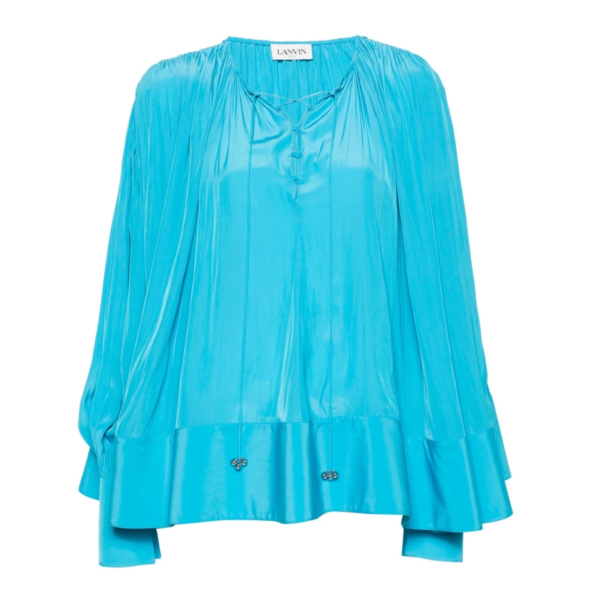 gathered drop-shoulder kaftan