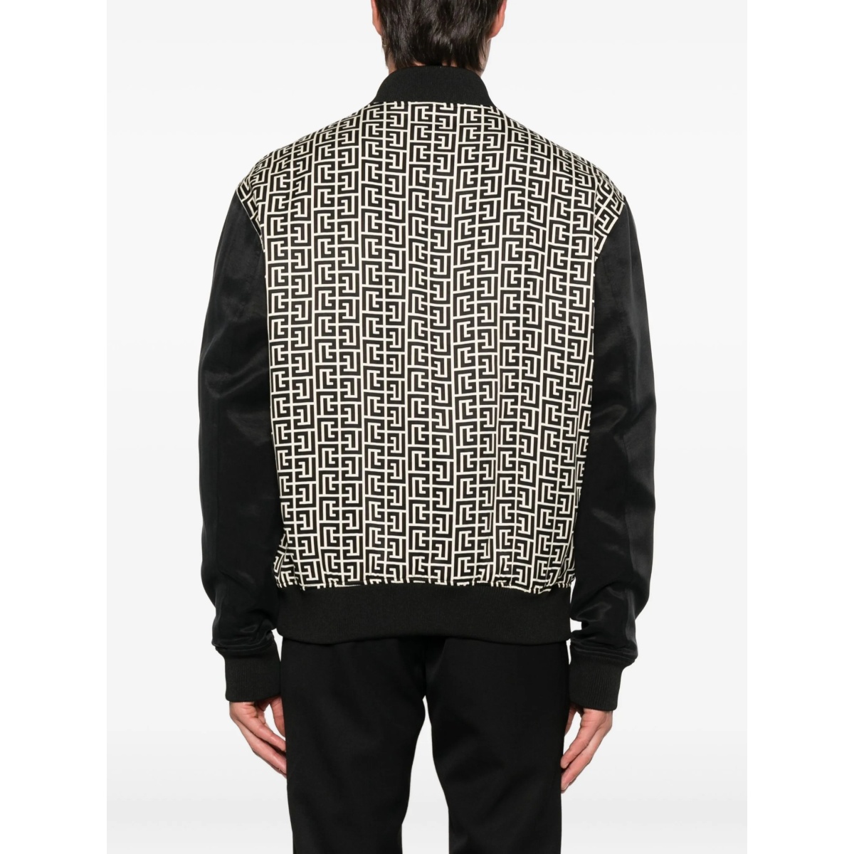 geometric-pattern bomber jacket - Img 4