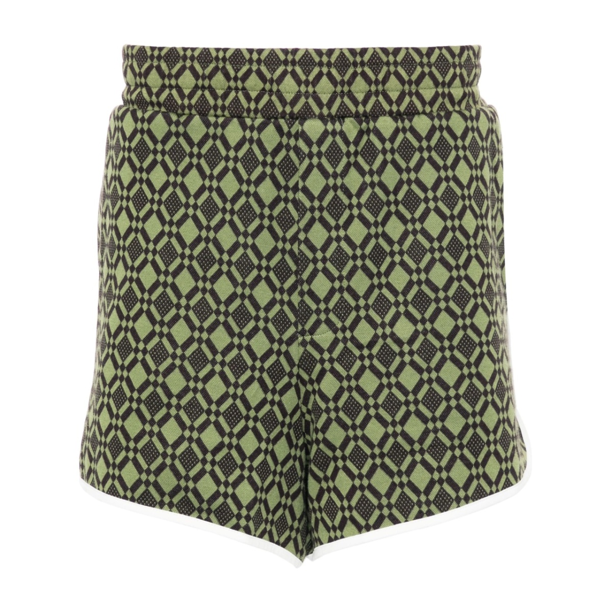geometric-patterned jersey shorts