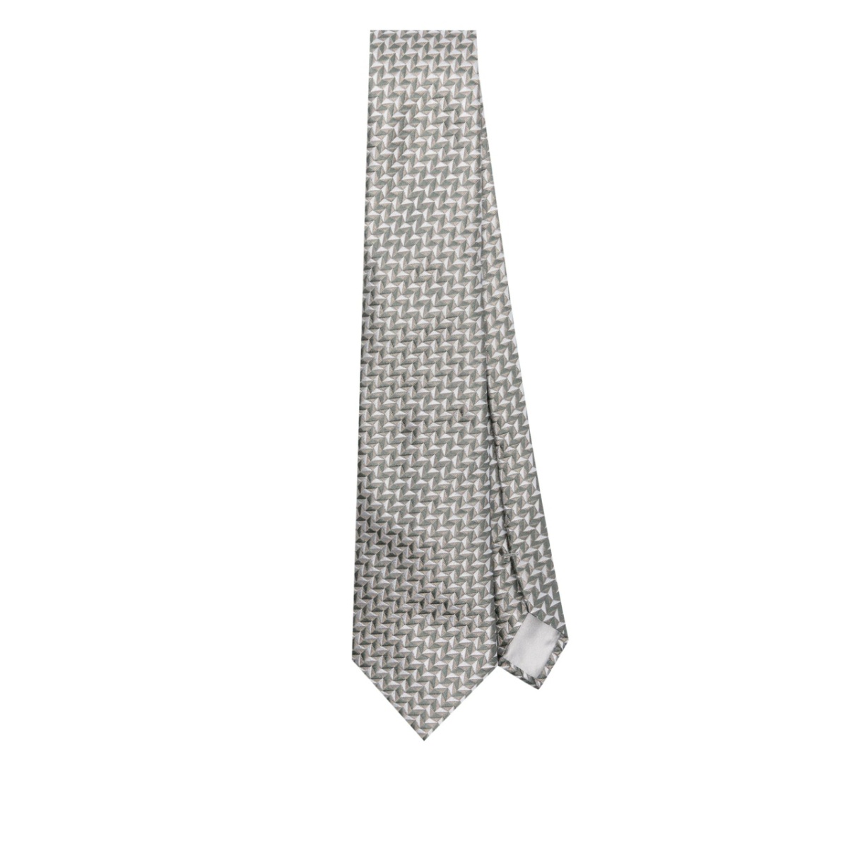geometric-print tie