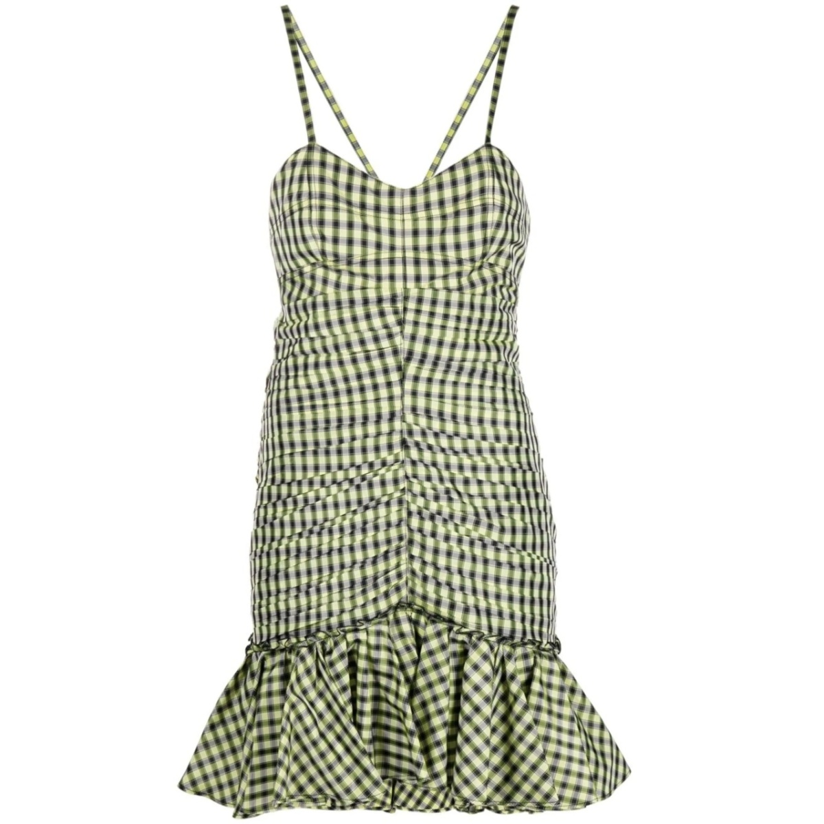 gingham check print minidress