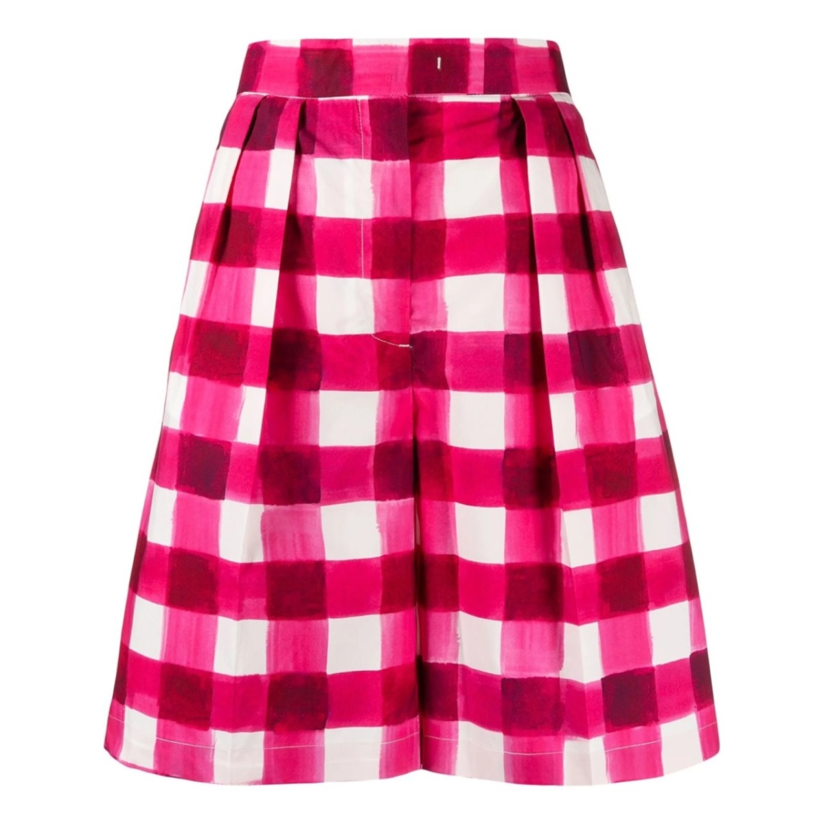 gingham-print tailored knee-length shorts