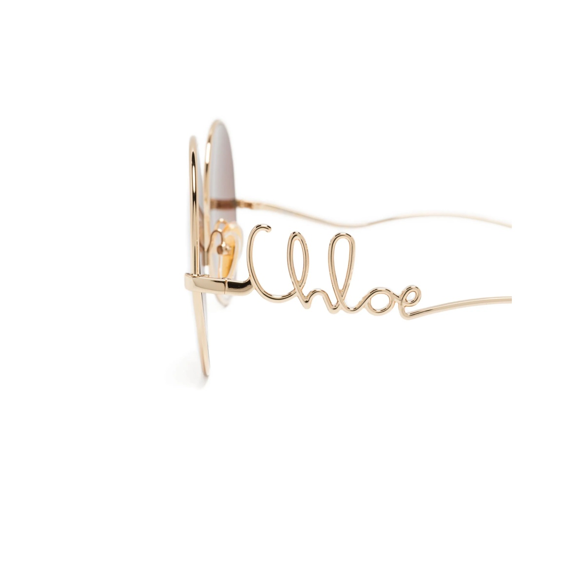 gold-tone round-frame sunglasses - Img 3