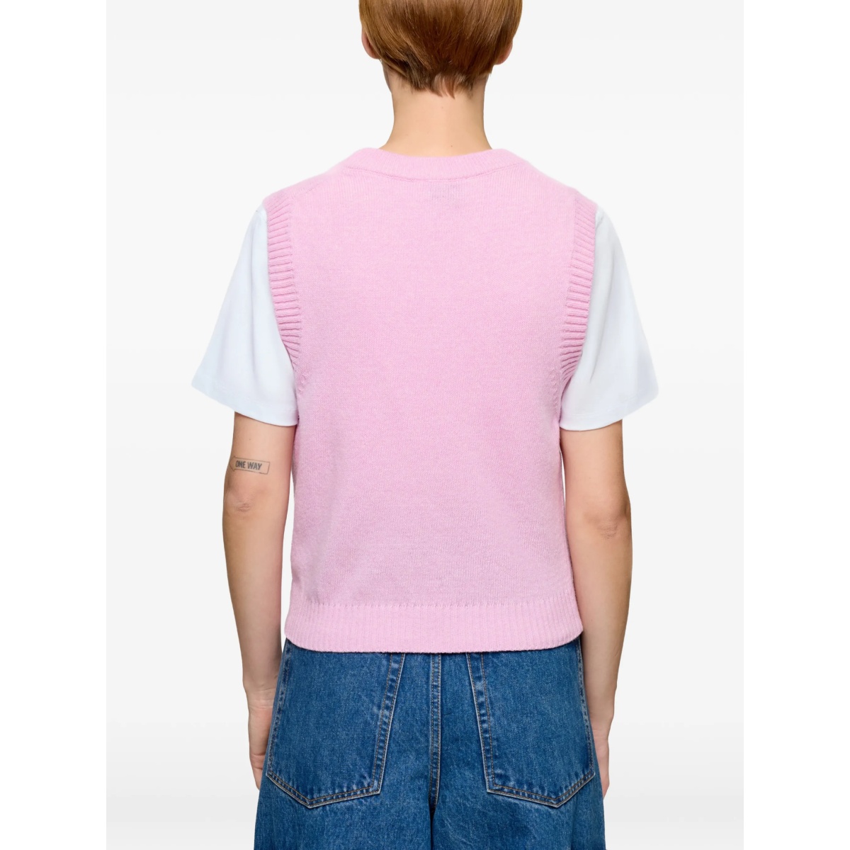 graphic knitted vest - Img 4
