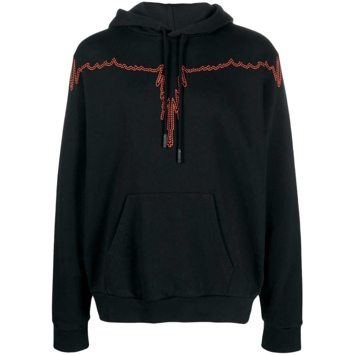graphic-print drawstring hoodie