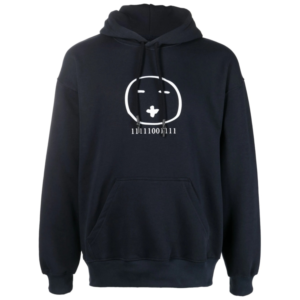 graphic-print drawstring hoodie