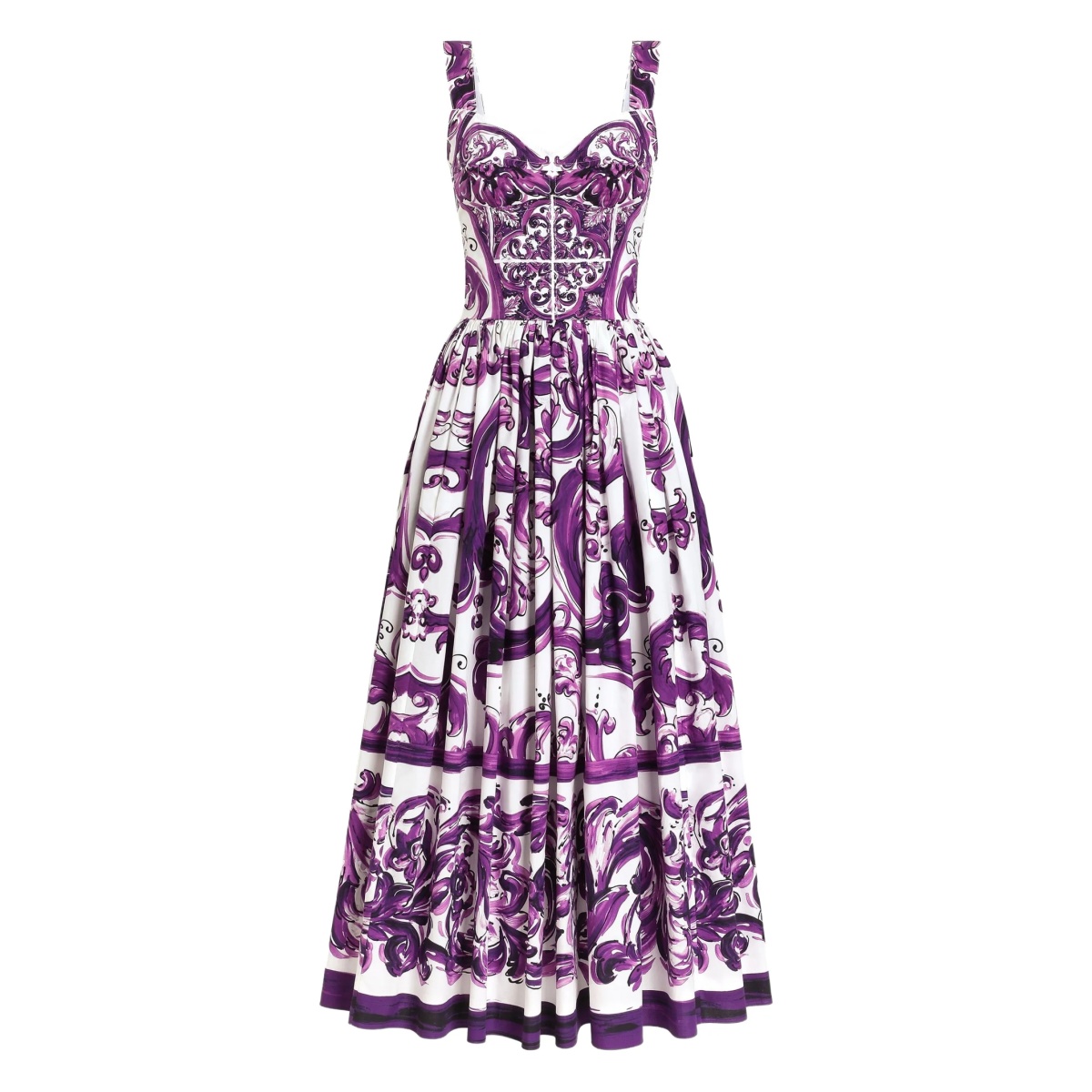 graphic-print midi dress