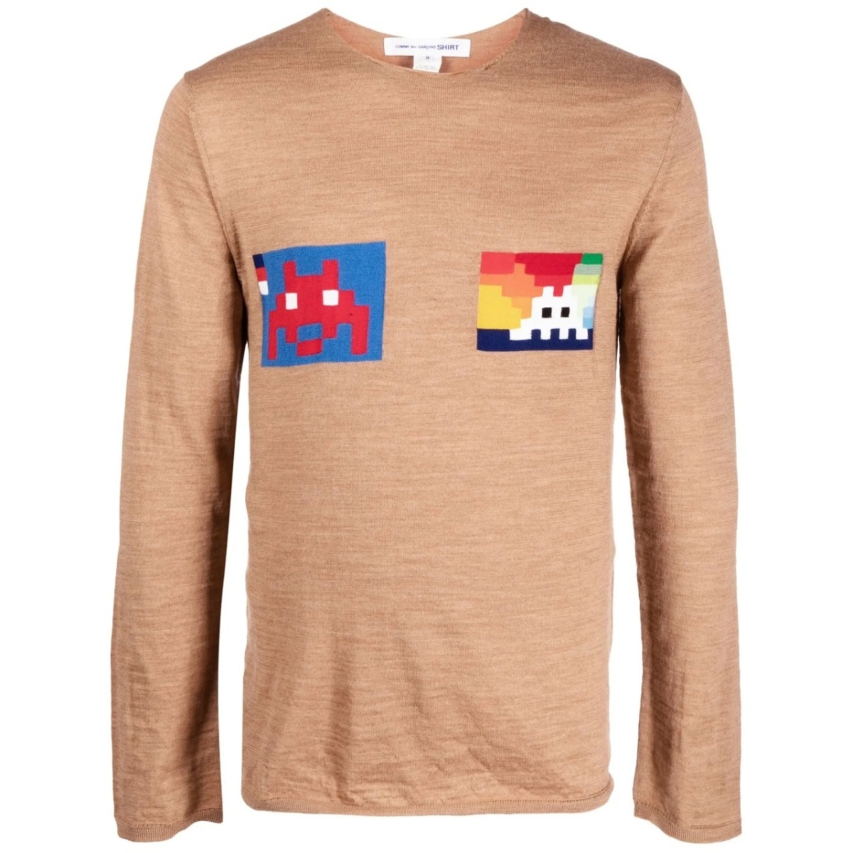 graphic-print round-neck jumper