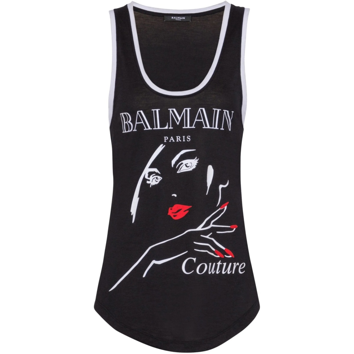 graphic-print tank topi