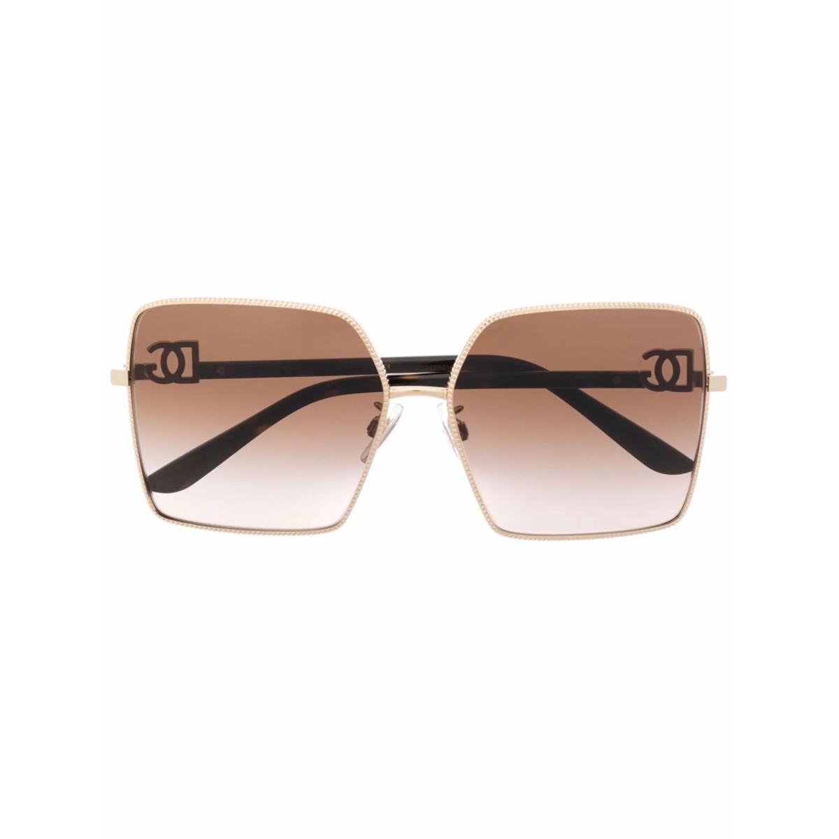 Gros grain square-frame sunglasses