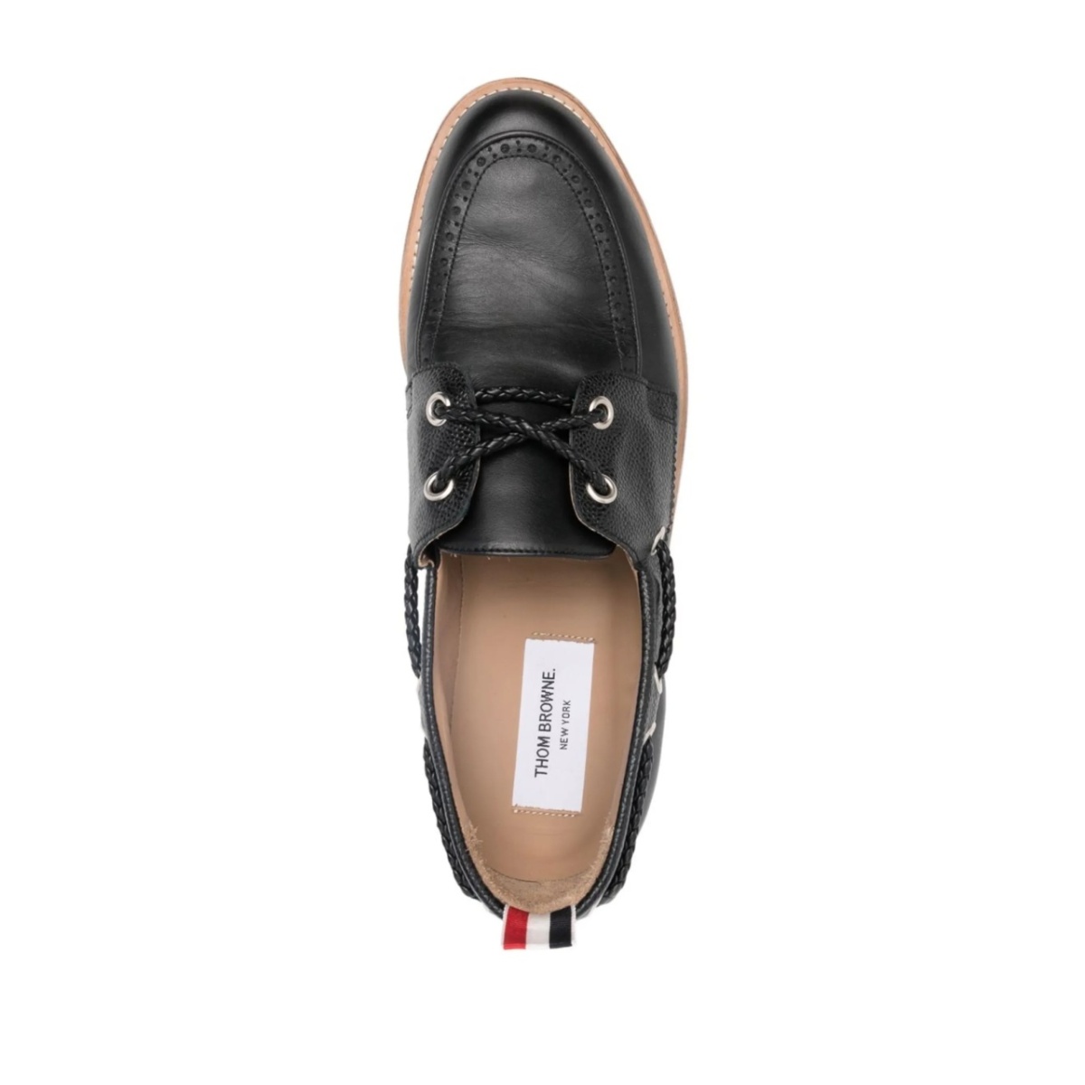 grosgrain-loop trim lace-up shoes - Img 4