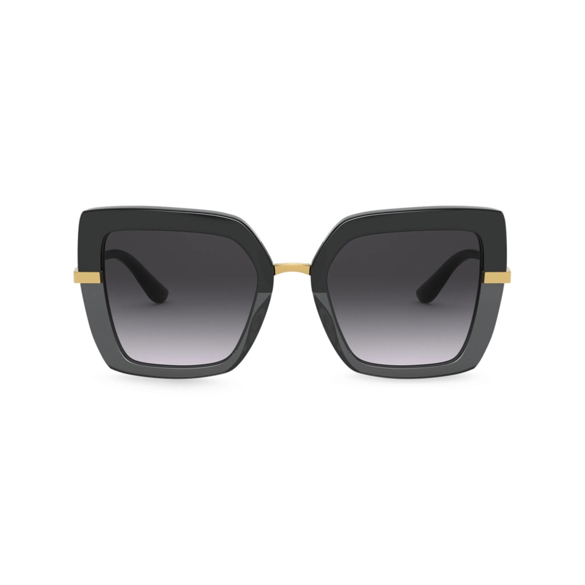 Half Print oversize-frame sunglasses