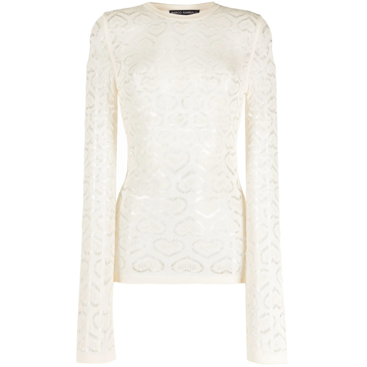 heart-motif long-sleeved top