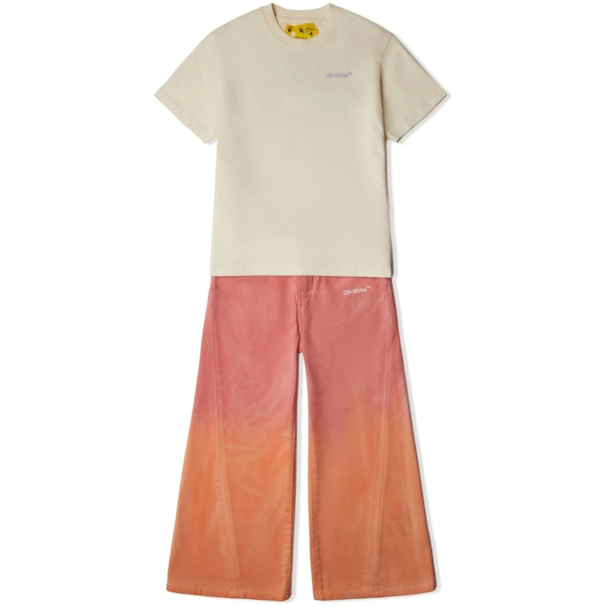 Helvetica faded wide leg trousers - Img 2