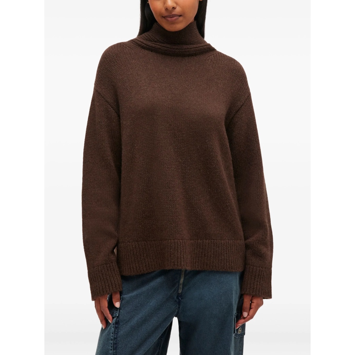 high-neck open-back pullover - Img 3