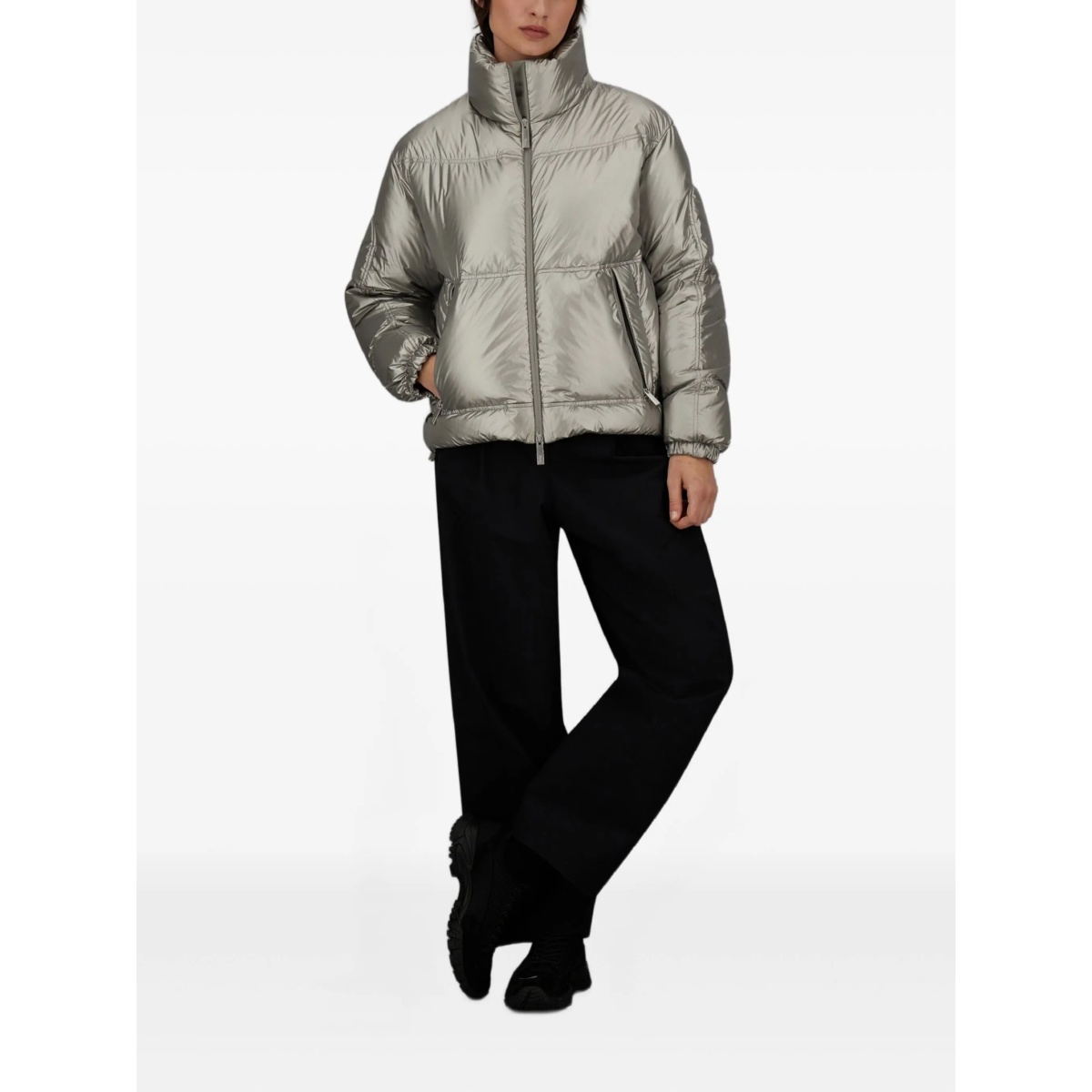 high-neck puffer jacket - Img 2