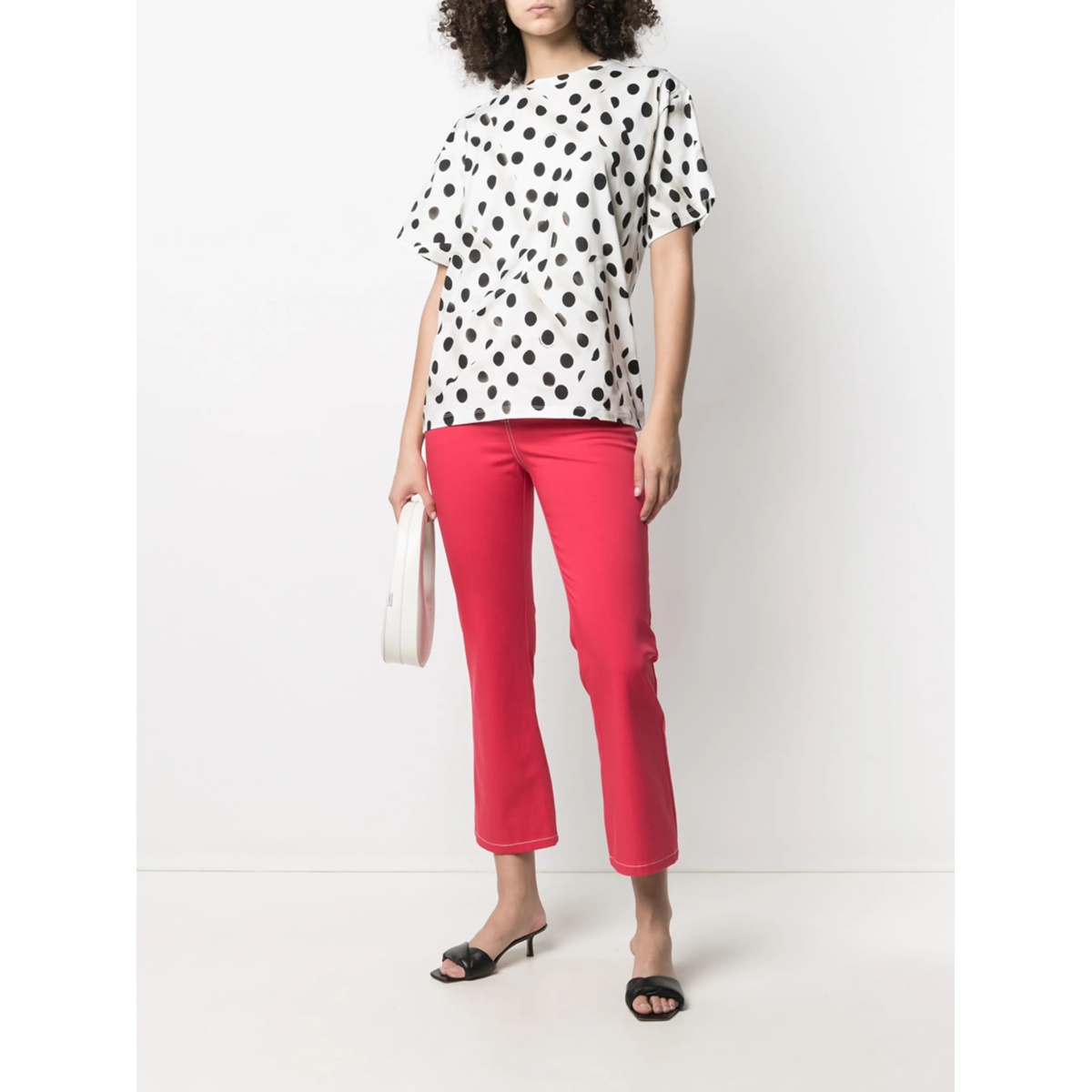 high-rise flared cotton jeans - Img 2