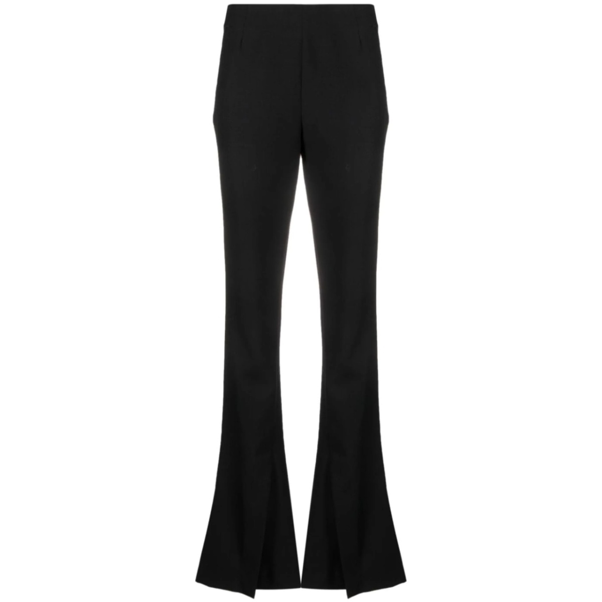 high-waisted wool split trousers