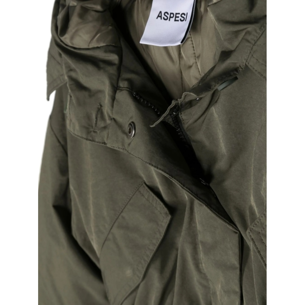 hooded flap-pockets rain coat - Img 3