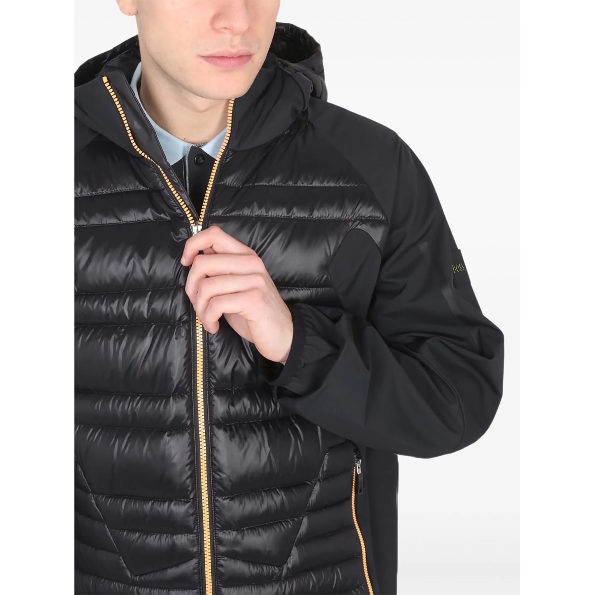 hooded quilted down jacket - Img 4