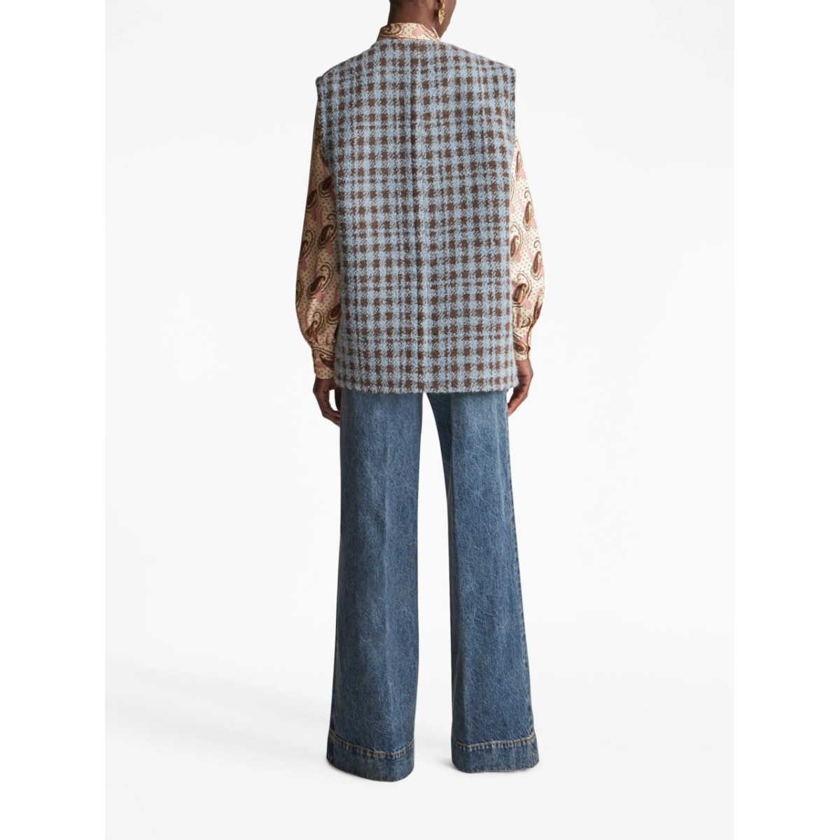 houndstooth embroidered gilet - Img 4