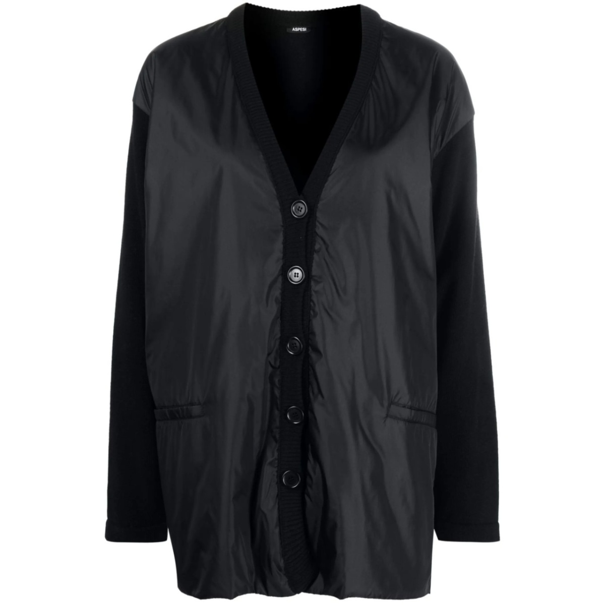 hybrid button-up cardigan